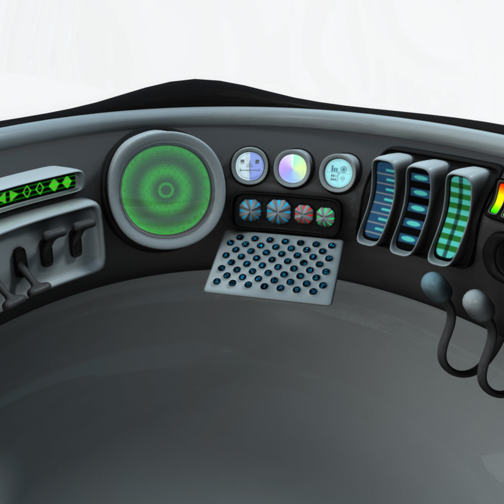 Spaceship - Cartoon 3D model_9