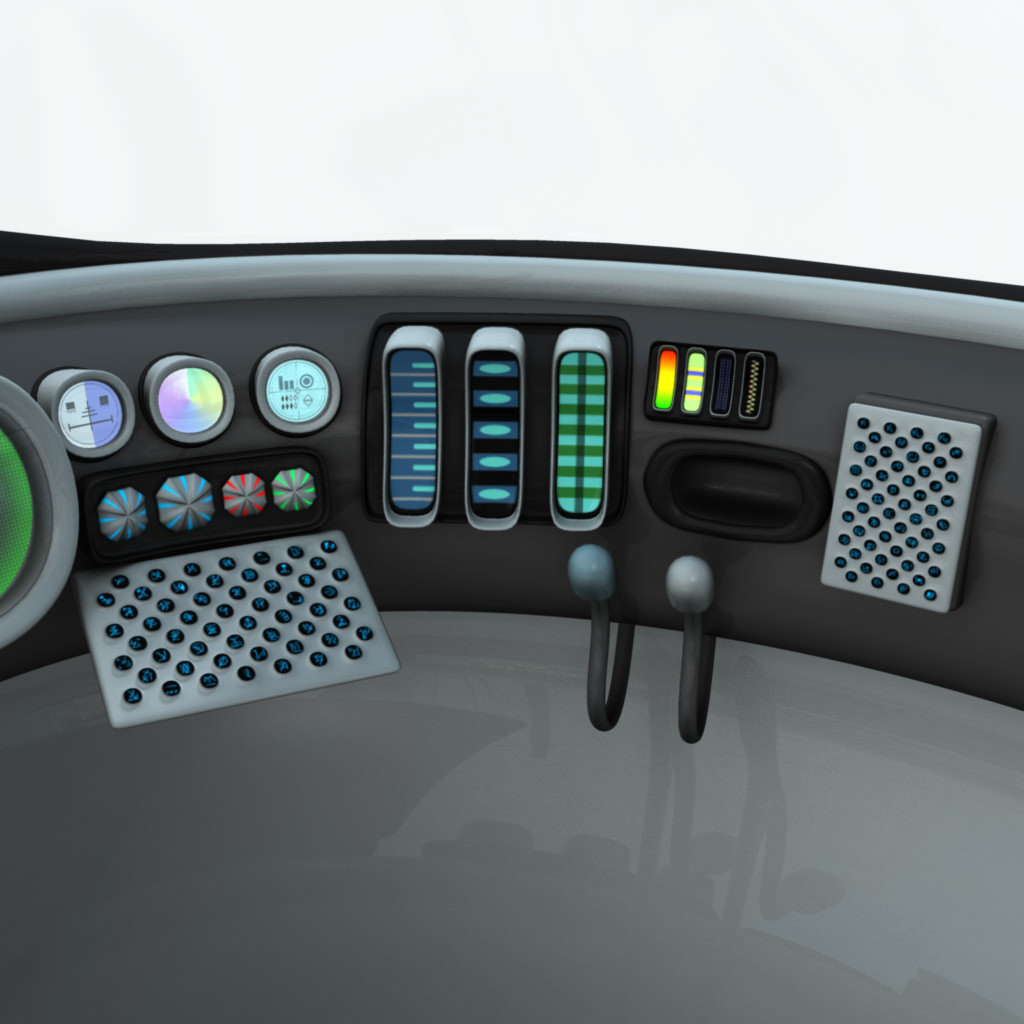 Spaceship - Cartoon 3D model_10