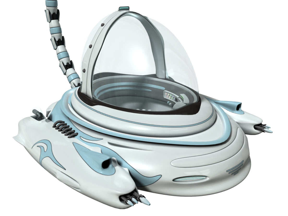 Spaceship - Cartoon 3D model_4