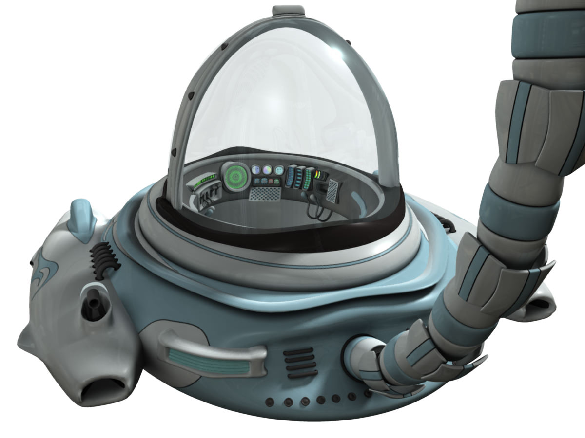Spaceship - Cartoon 3D model_3