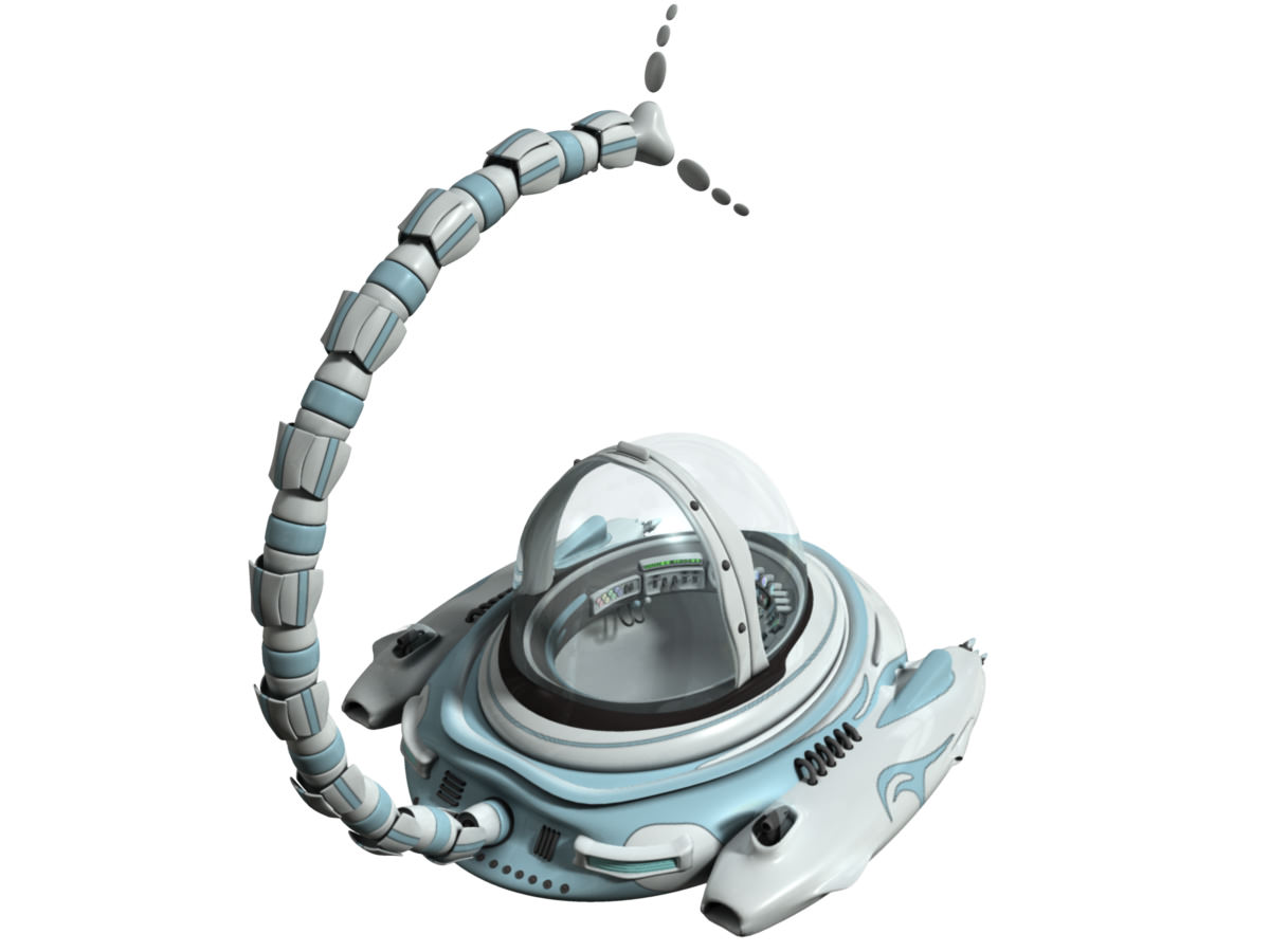 Spaceship - Cartoon 3D model_5