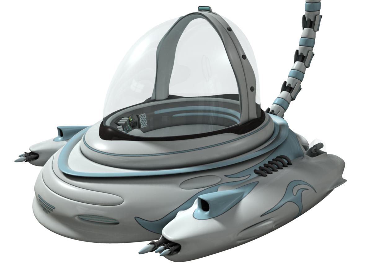 Spaceship - Cartoon 3D model_2