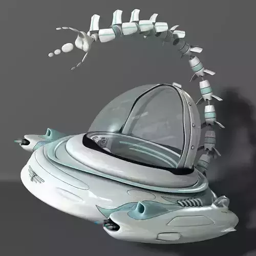 Spaceship - Cartoon 3D model