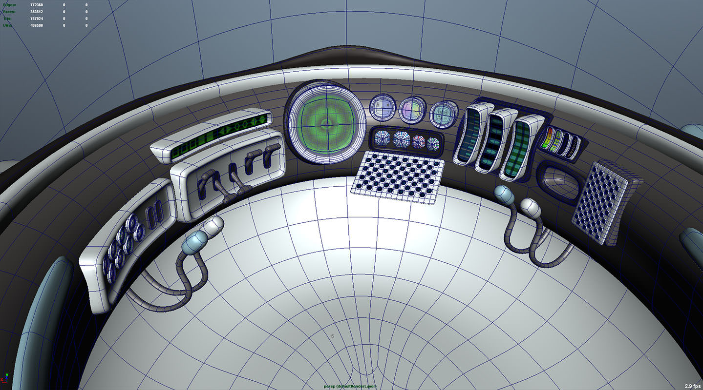 Spaceship - Cartoon 3D model_14