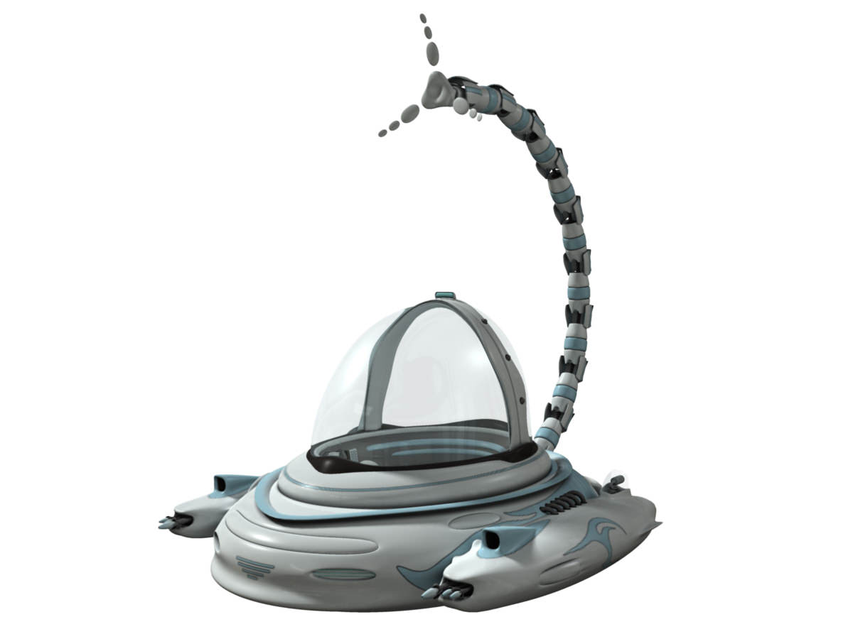 Spaceship - Cartoon 3D model_1