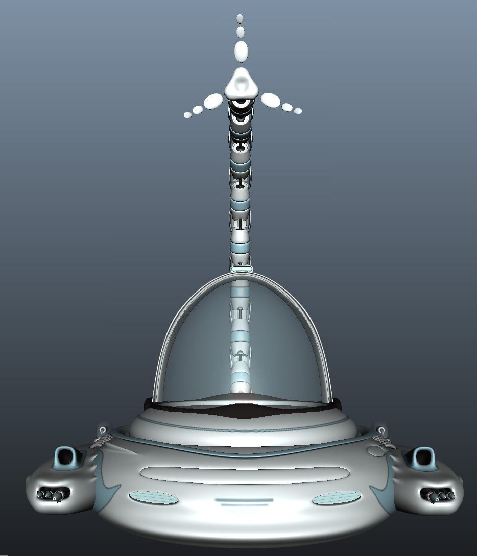 Spaceship - Cartoon 3D model_12