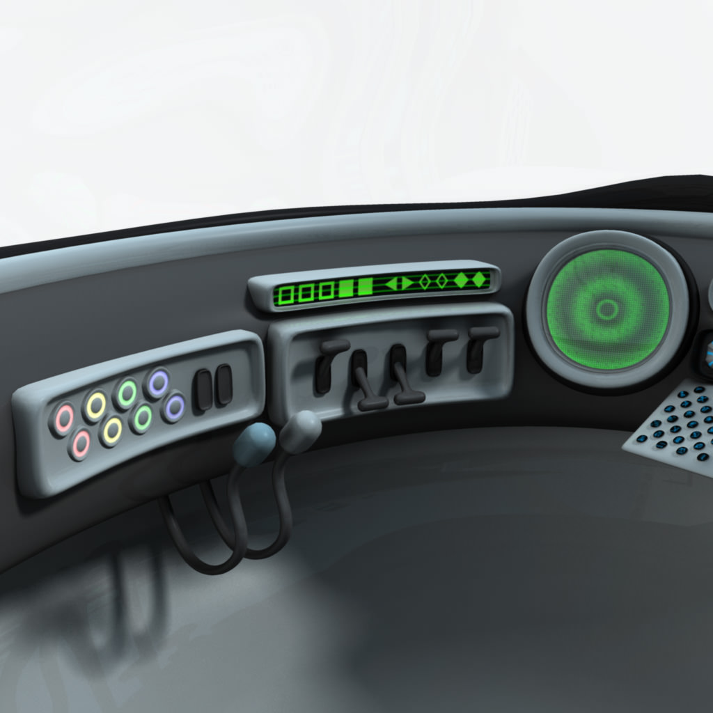 Spaceship - Cartoon 3D model_8