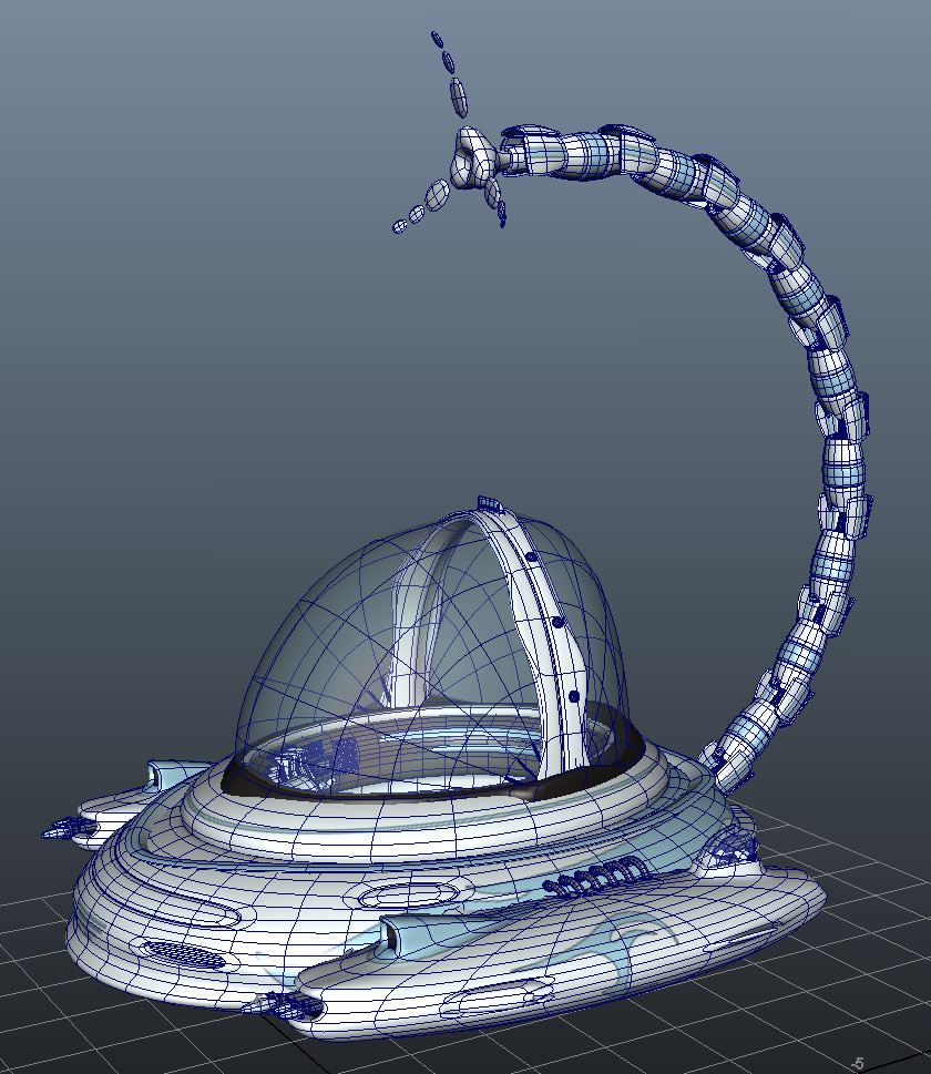 Spaceship - Cartoon 3D model_16