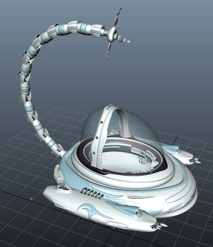 Spaceship - Cartoon 3D model_21