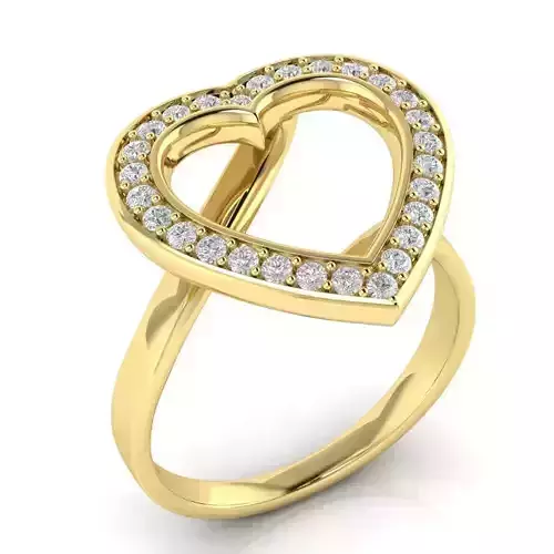 Heart Cluster Halo Ring