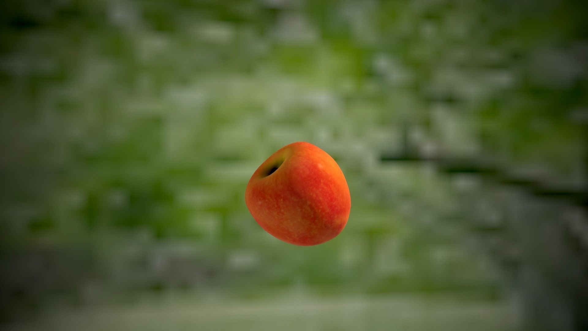 Apple falling from tree Low-poly 3D model_3
