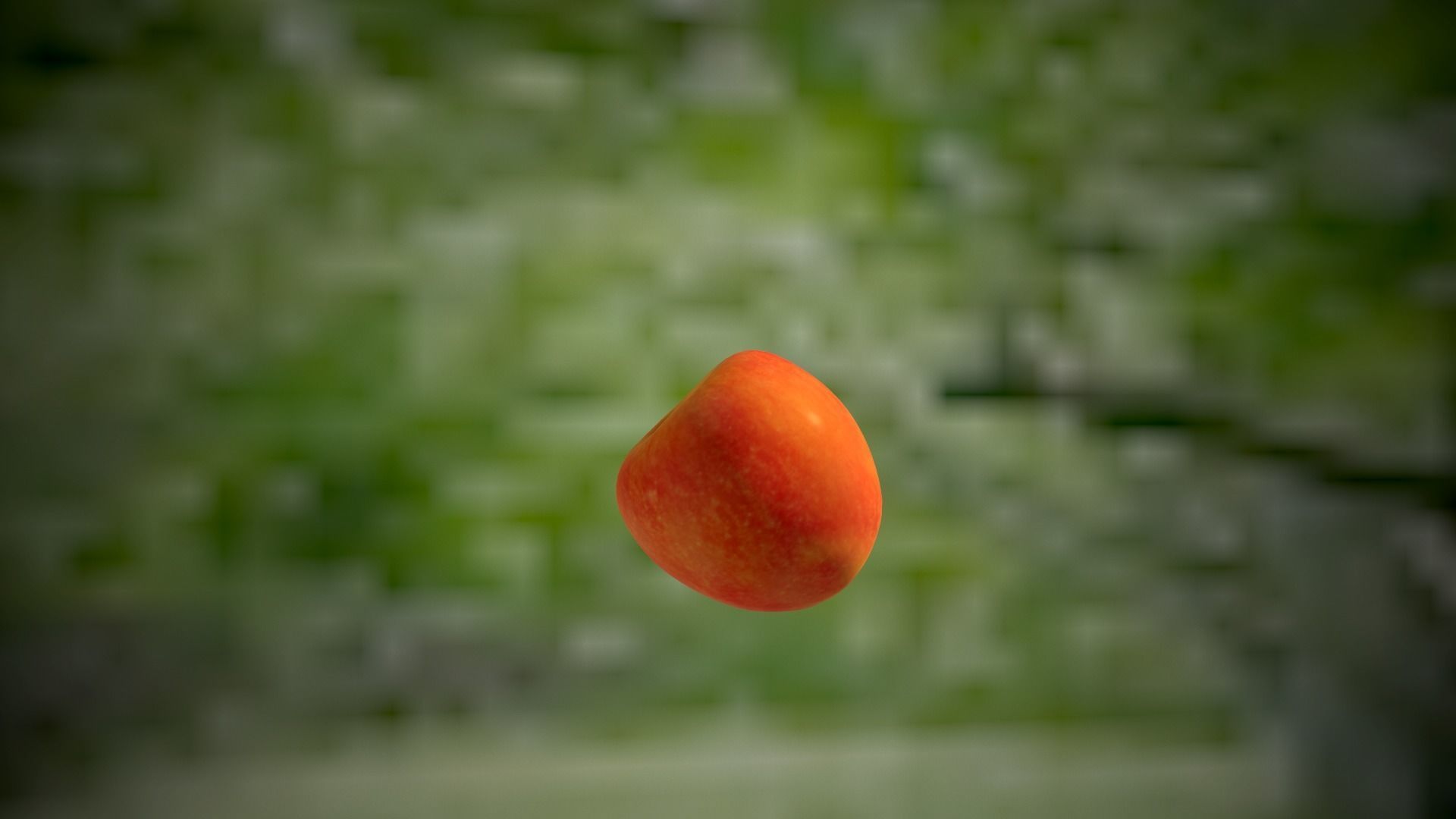 Apple falling from tree Low-poly 3D model_4