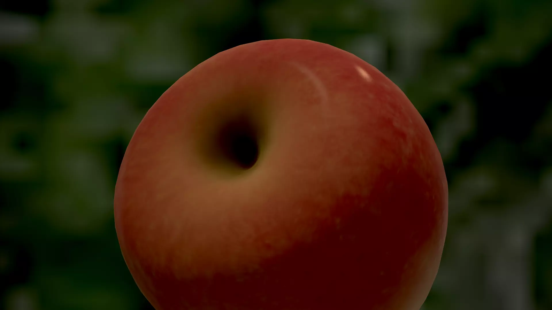 Apple falling from tree Low-poly 3D model_0