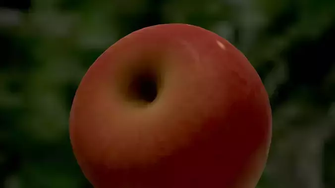 Apple falling from tree