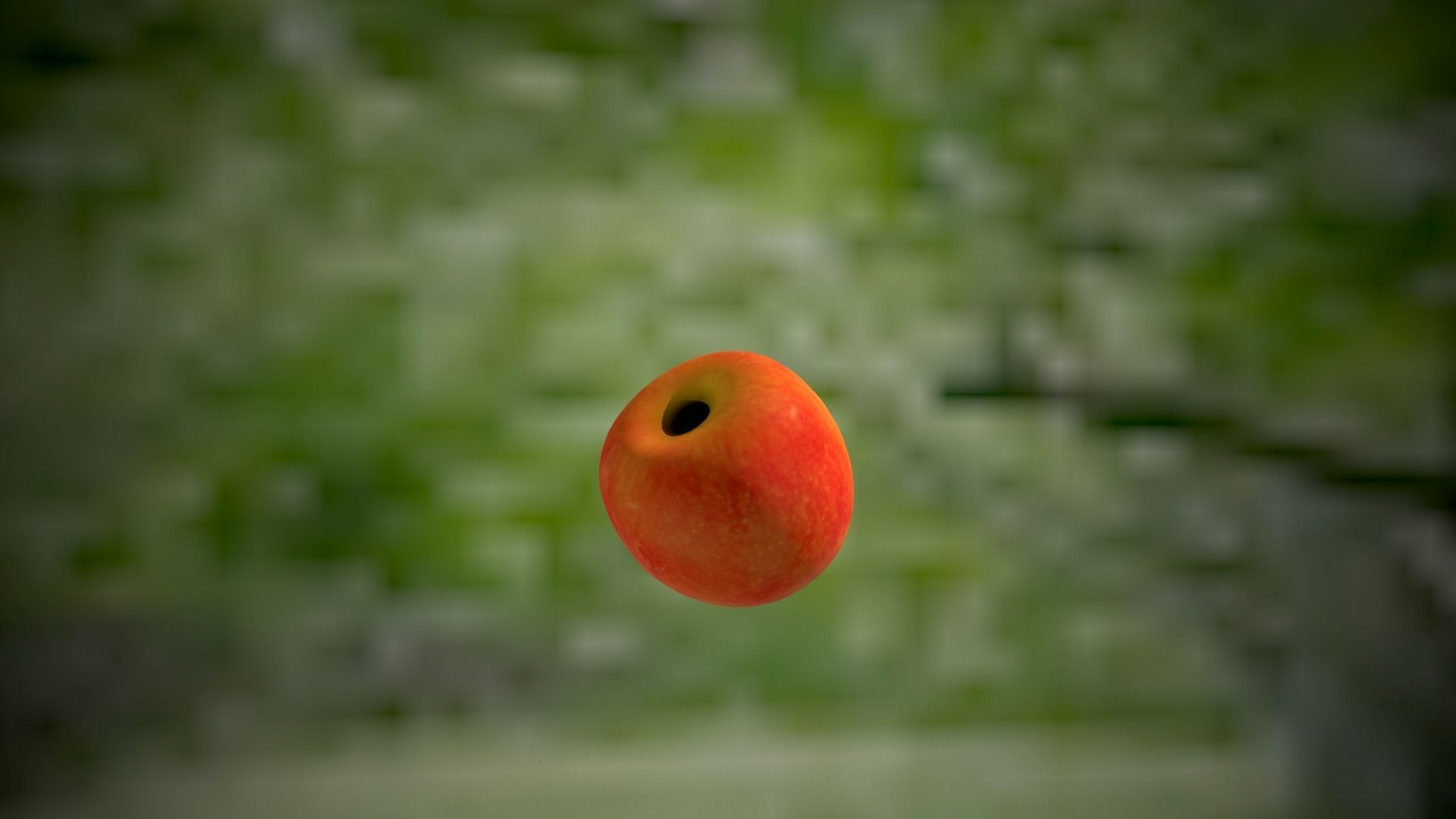 Apple falling from tree Low-poly 3D model_2