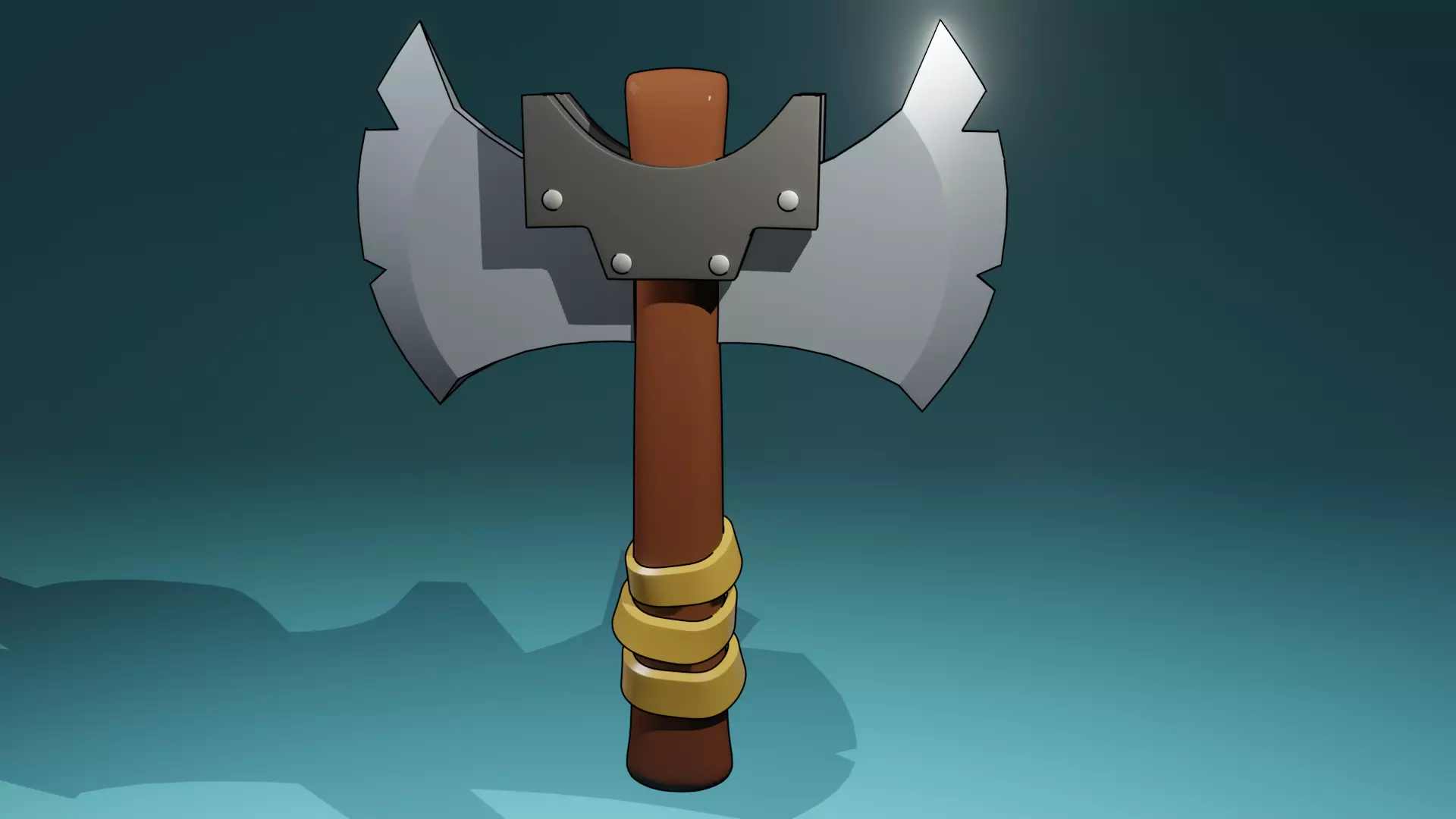 Axe Low Poly Low-poly 3D model_0
