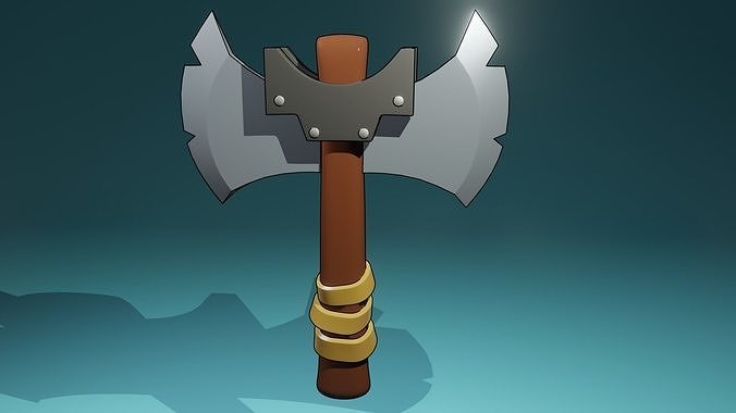 Axe Low Poly Low-poly 3D model