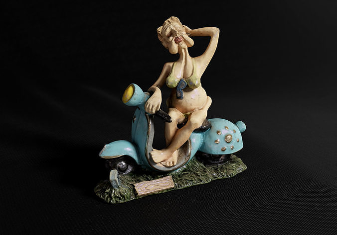 Decoration - Kitsch Bikini Statue 01 - Low-poly 3D model