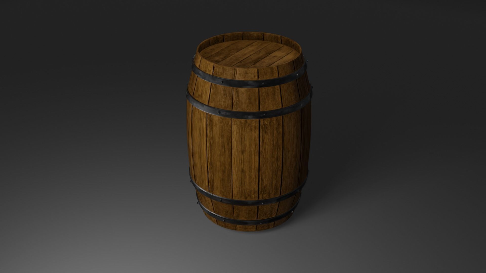 Wood Barrel - Drum Free 3D model