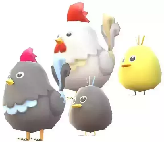 Lowpoly Animal Cartoon - Chicken