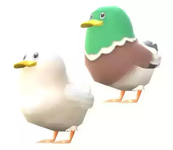 Lowpoly Animal Cartoon - Duck