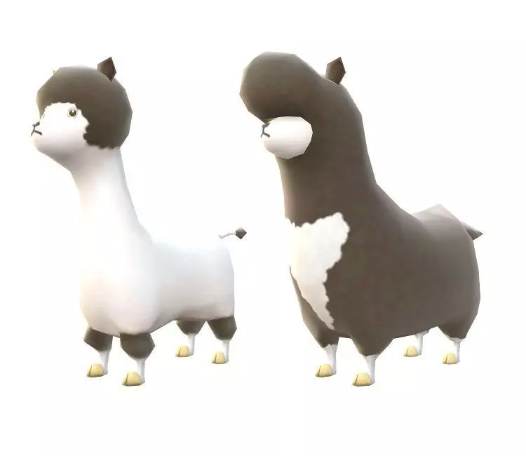 Lowpoly Animal Cartoon - Llama Low-poly 3D model