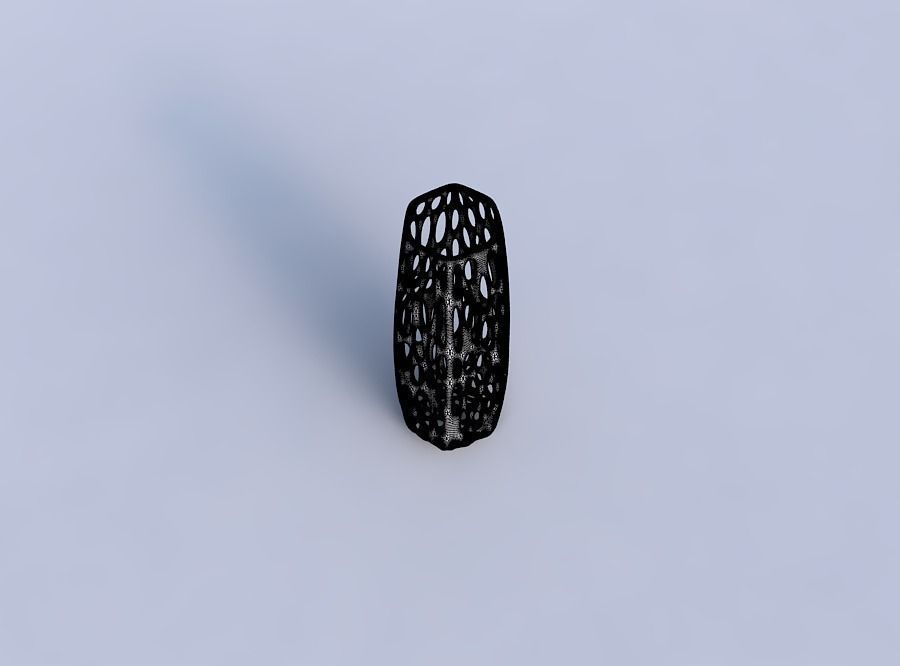 Vase squeezed hexagon with smooth organic lattice 3D print model_6