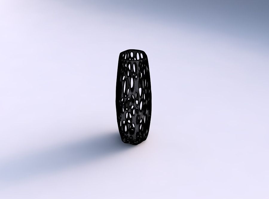 Vase squeezed hexagon with smooth organic lattice 3D print model_5