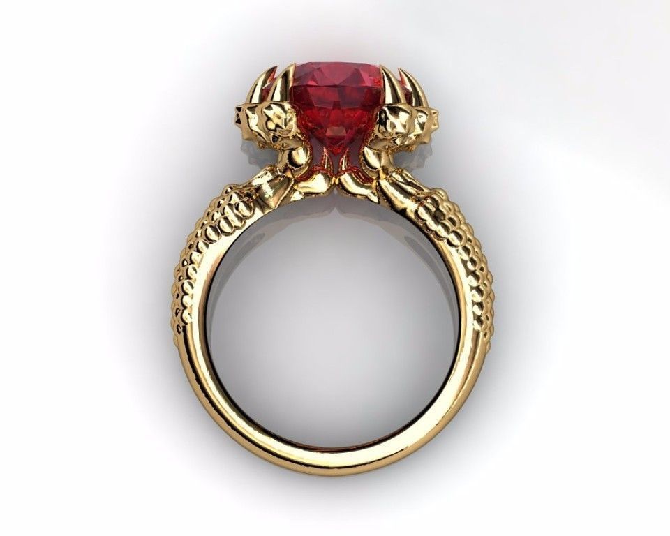 Ring dragon claw 3D print model_2