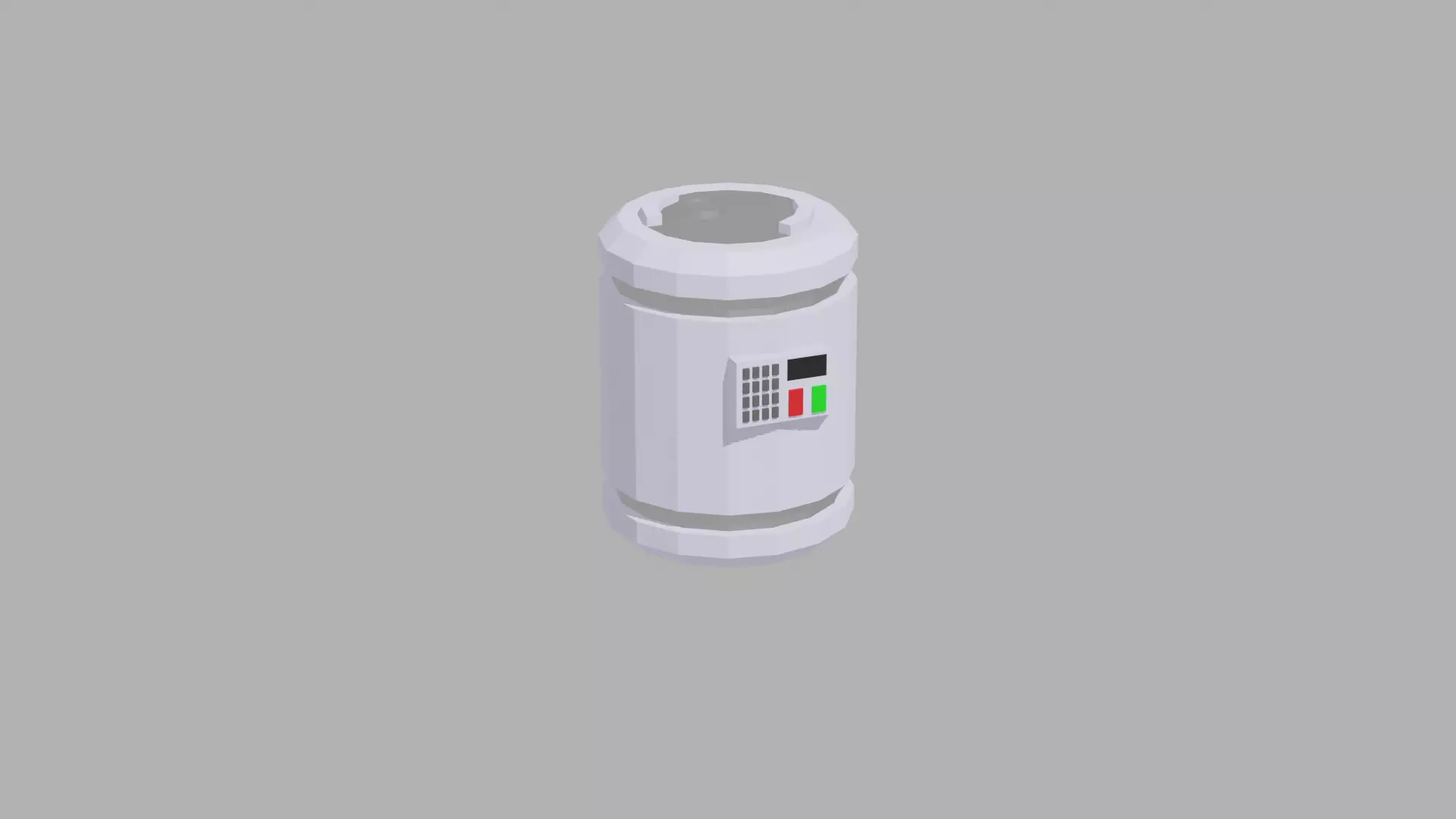Sci-fi low-poly barrel Free low-poly 3D model