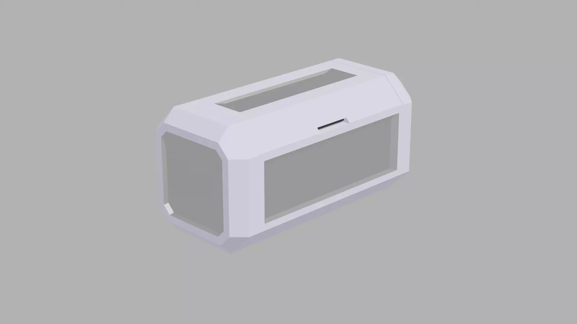 Sci-fi low-poly container Free low-poly 3D model