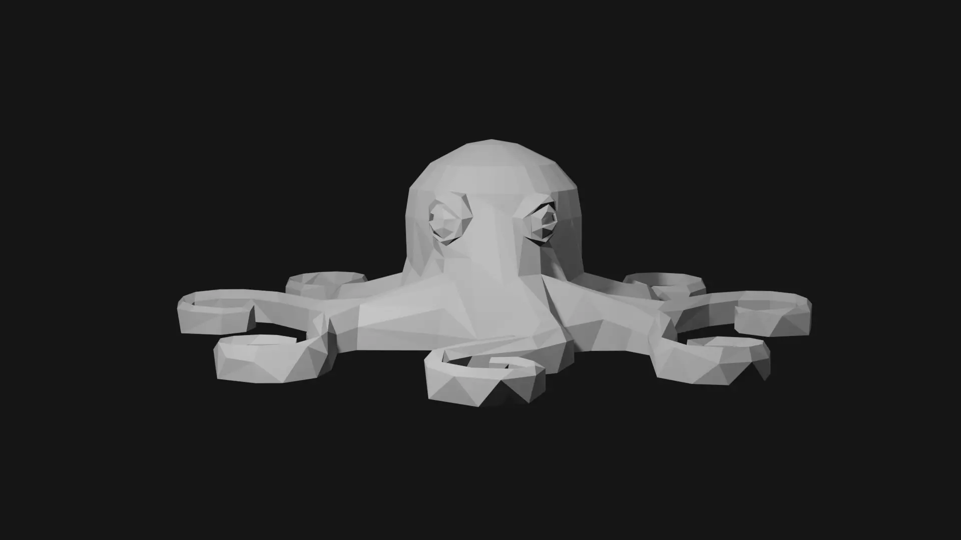 Low-poly octopus 3D model