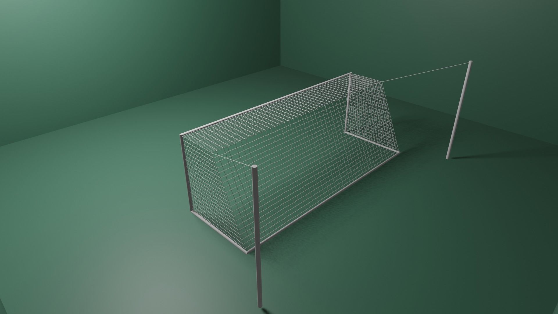 Football Goal with FIFA Dimensions 3D model_4