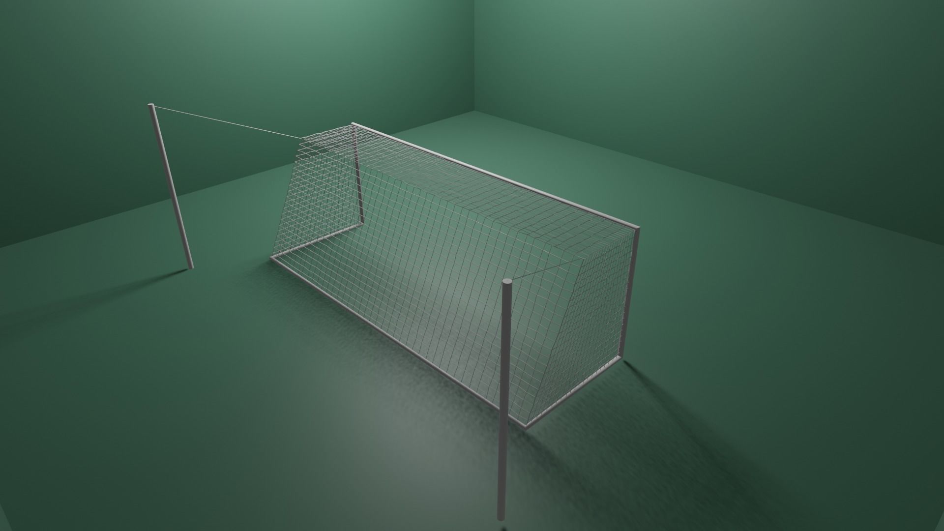 Football Goal with FIFA Dimensions 3D model_5