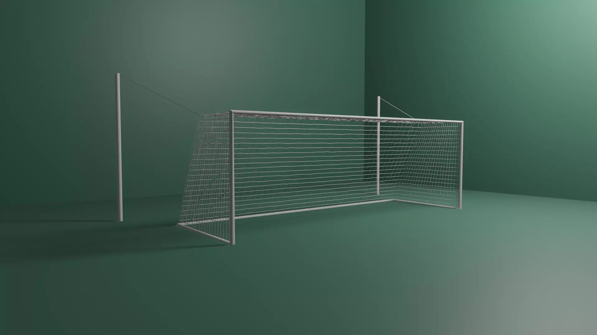 Football Goal with FIFA Dimensions 3D model_0