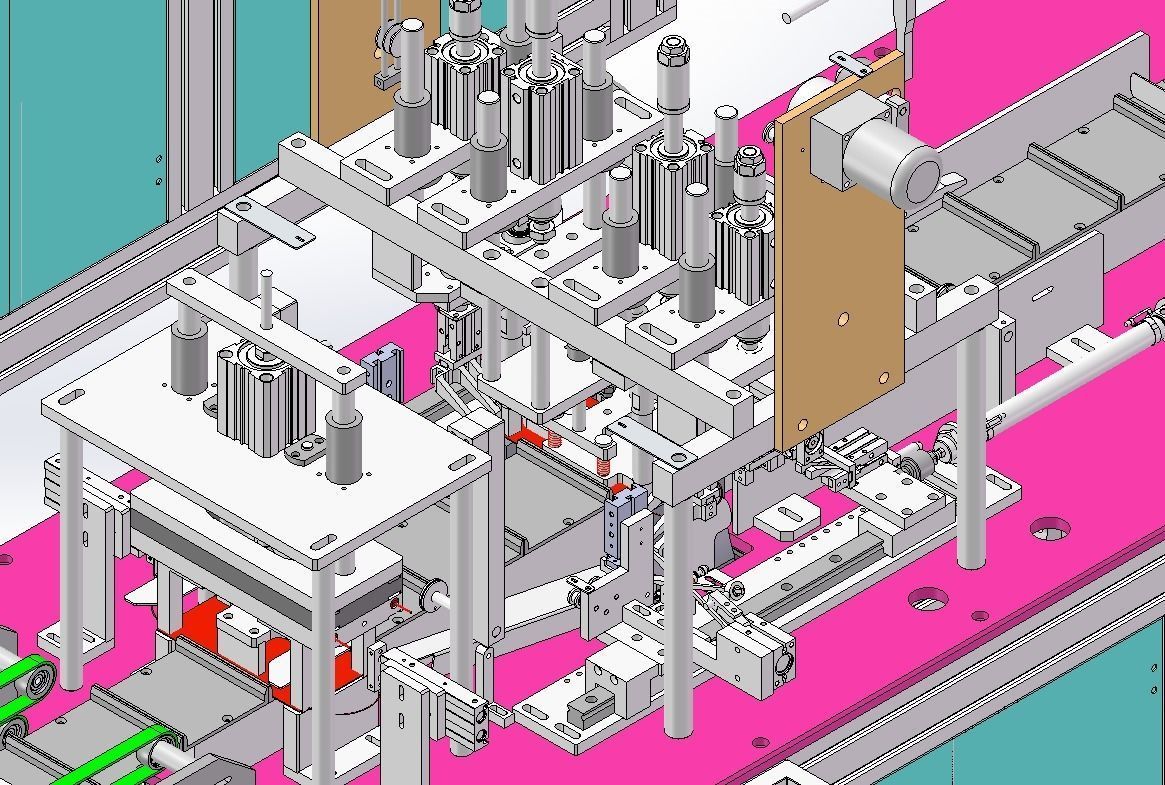 Flat mask one drag two external ear strap machine 3D model_5