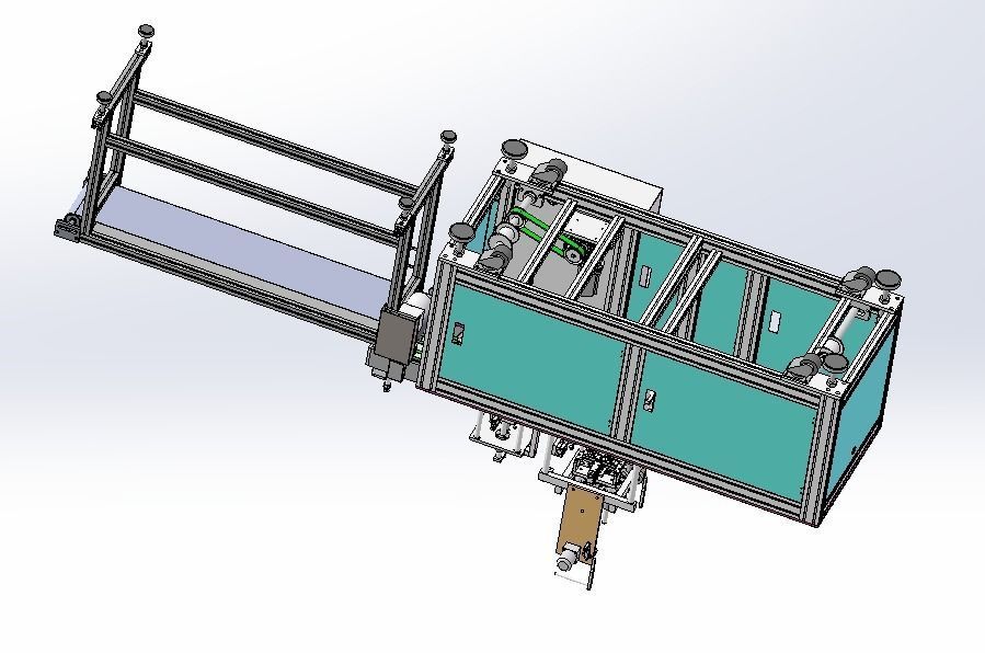 Flat mask one drag two external ear strap machine 3D model_13