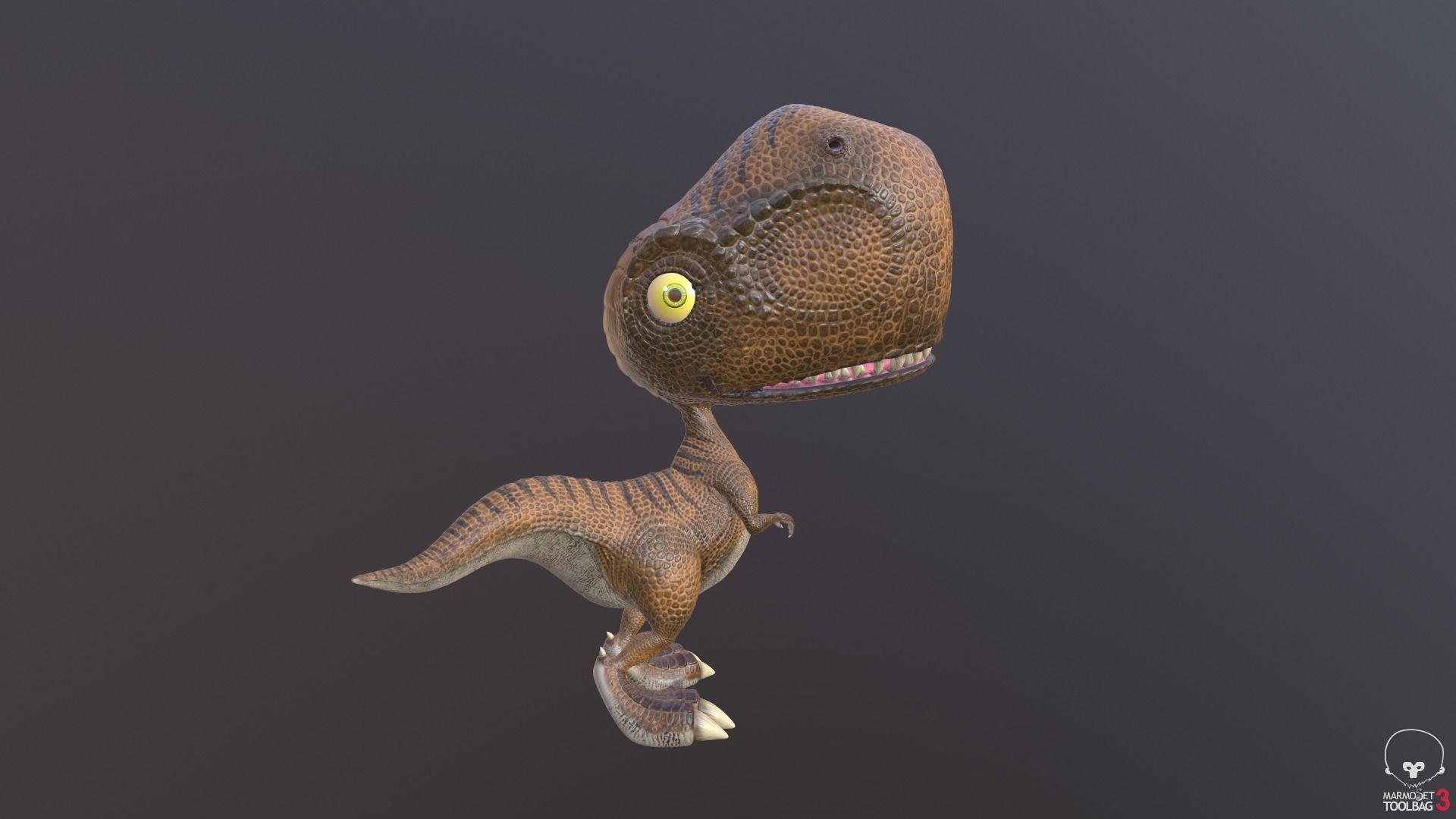 Silly Dino 3D model_2