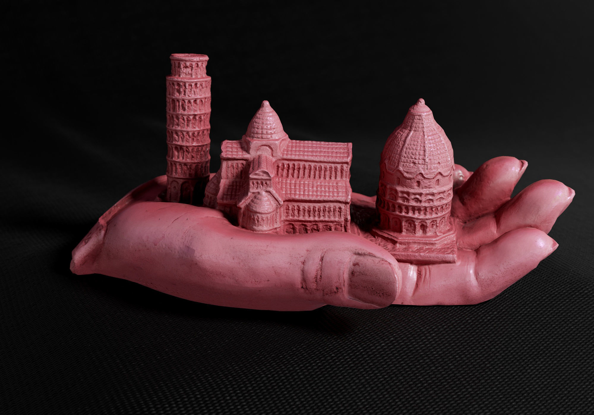 Decoration - Kitsch Di Pisa  Statue 01 - Low-poly 3D model_13