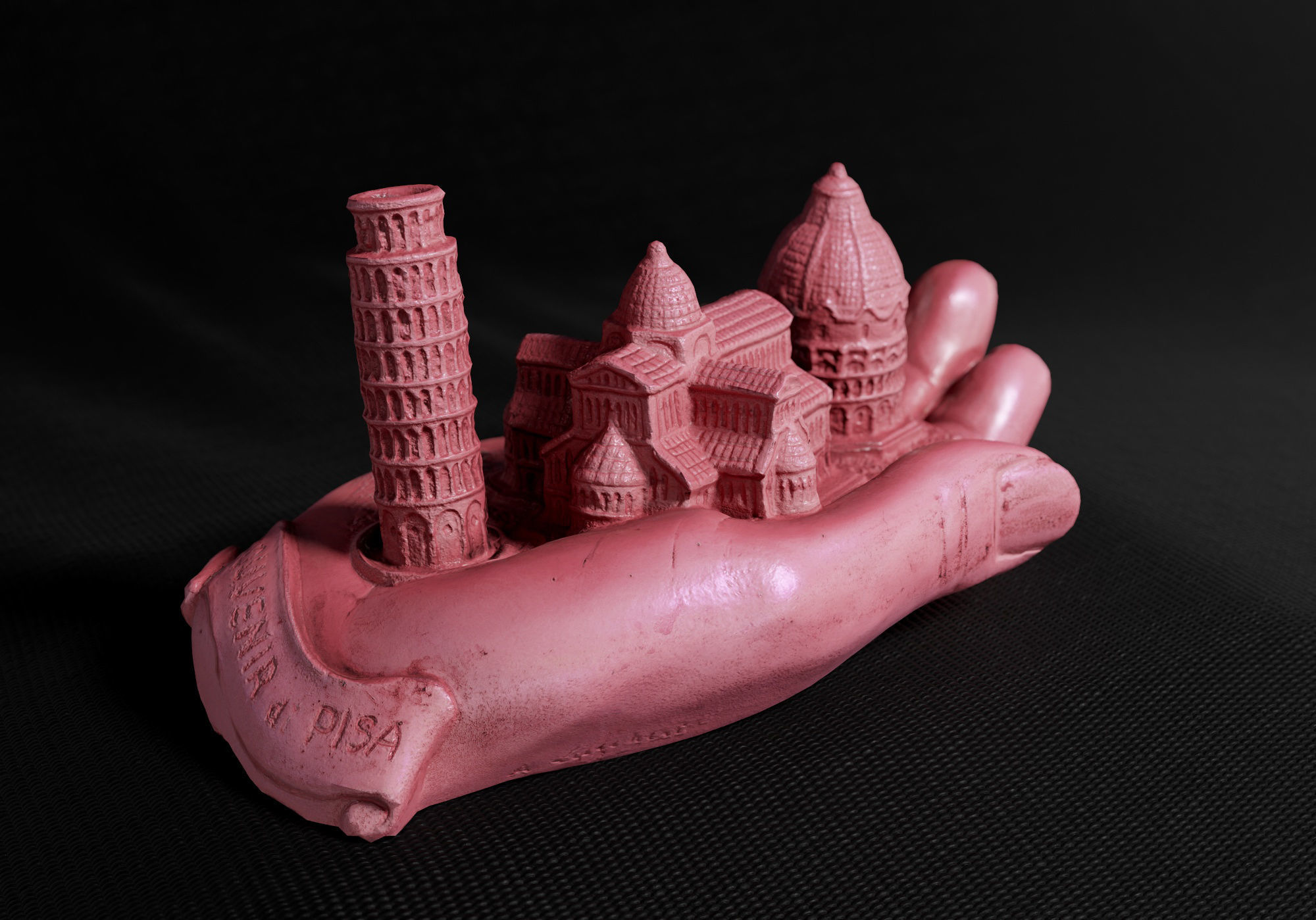 Decoration - Kitsch Di Pisa  Statue 01 - Low-poly 3D model_16