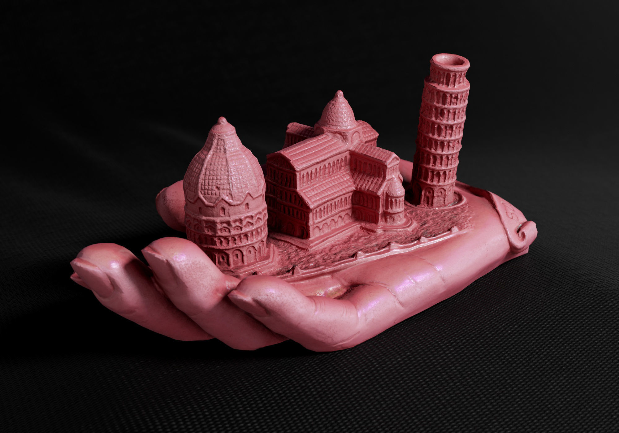 Decoration - Kitsch Di Pisa  Statue 01 - Low-poly 3D model_6