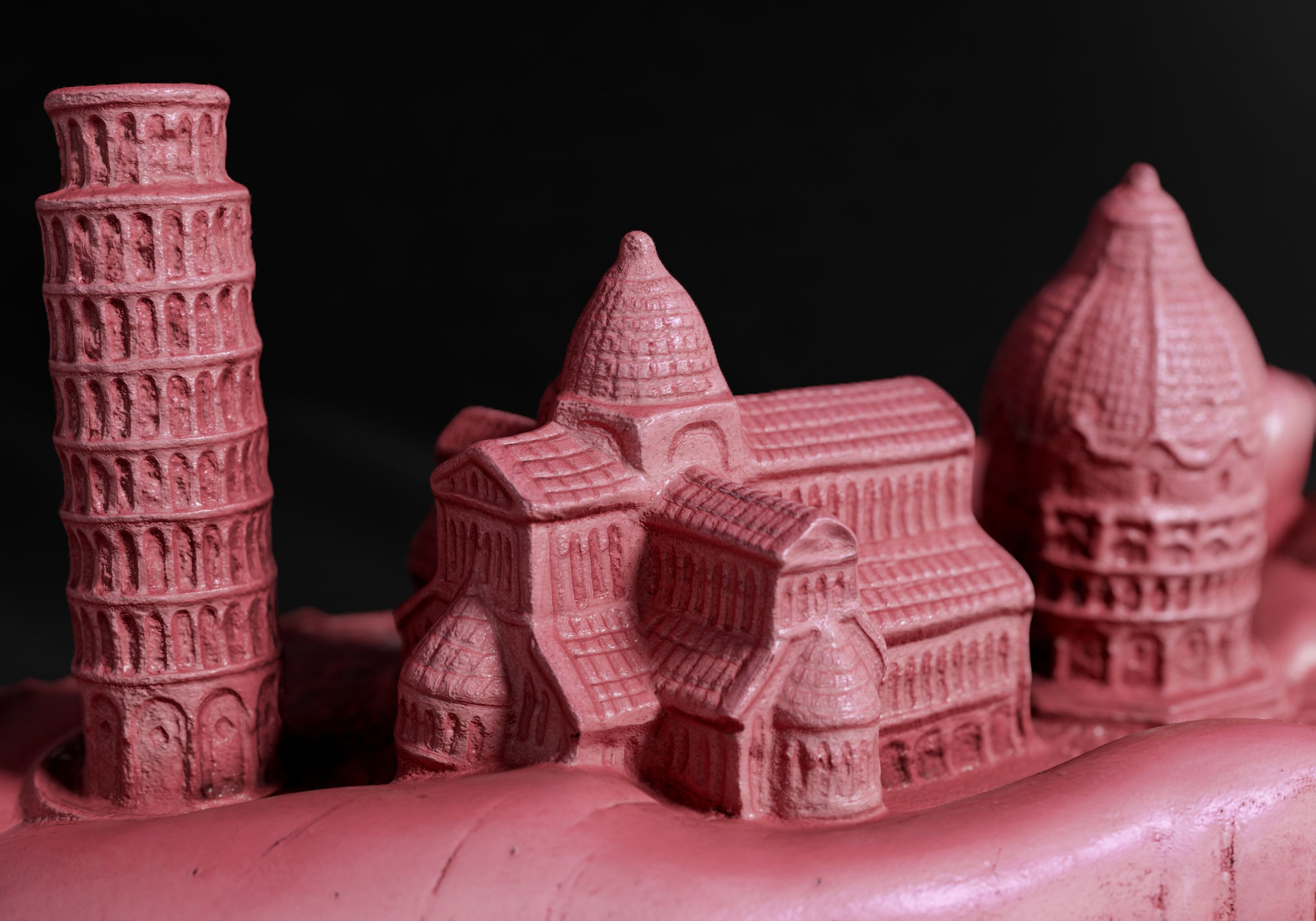 Decoration - Kitsch Di Pisa  Statue 01 - Low-poly 3D model_34