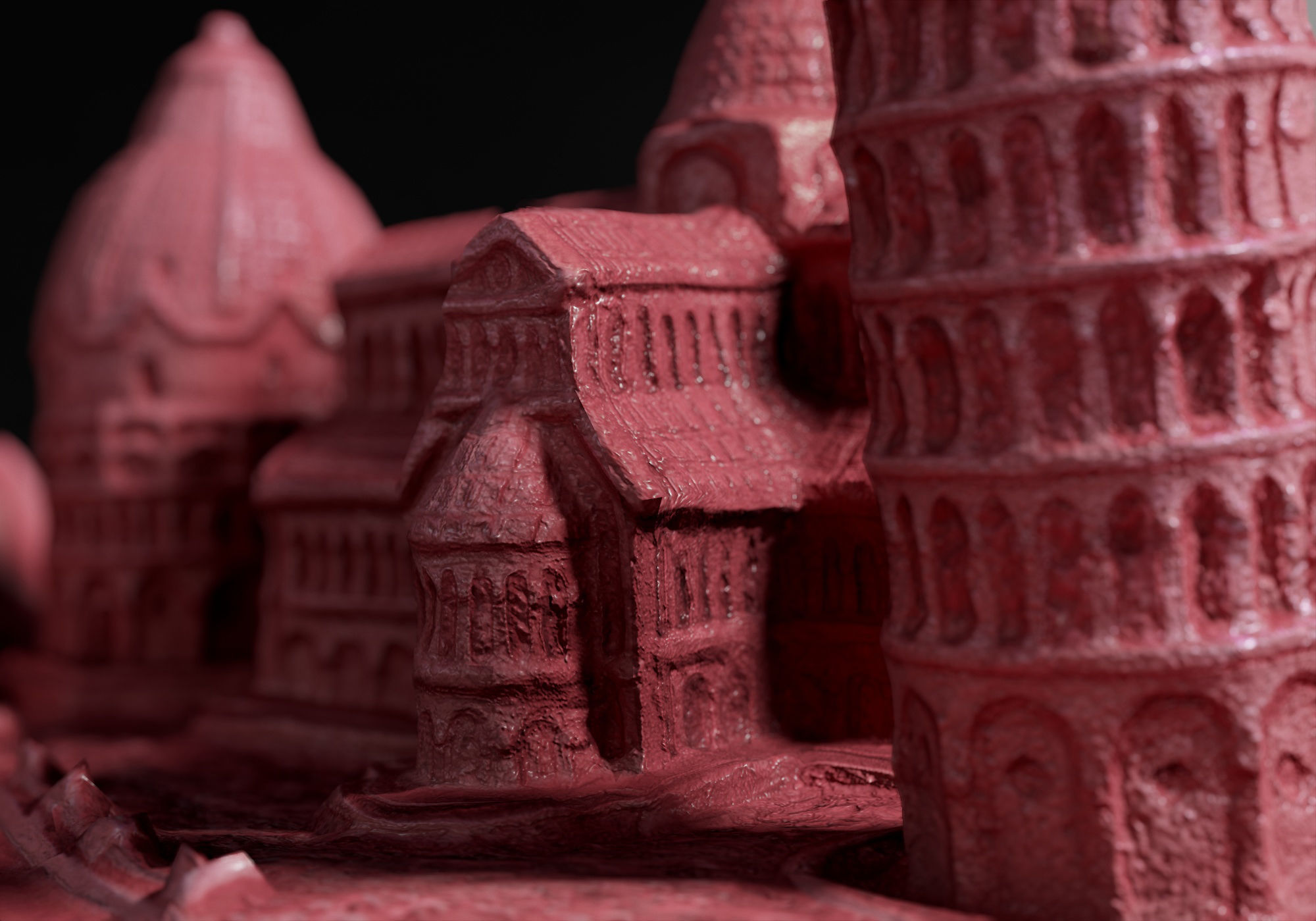 Decoration - Kitsch Di Pisa  Statue 01 - Low-poly 3D model_21