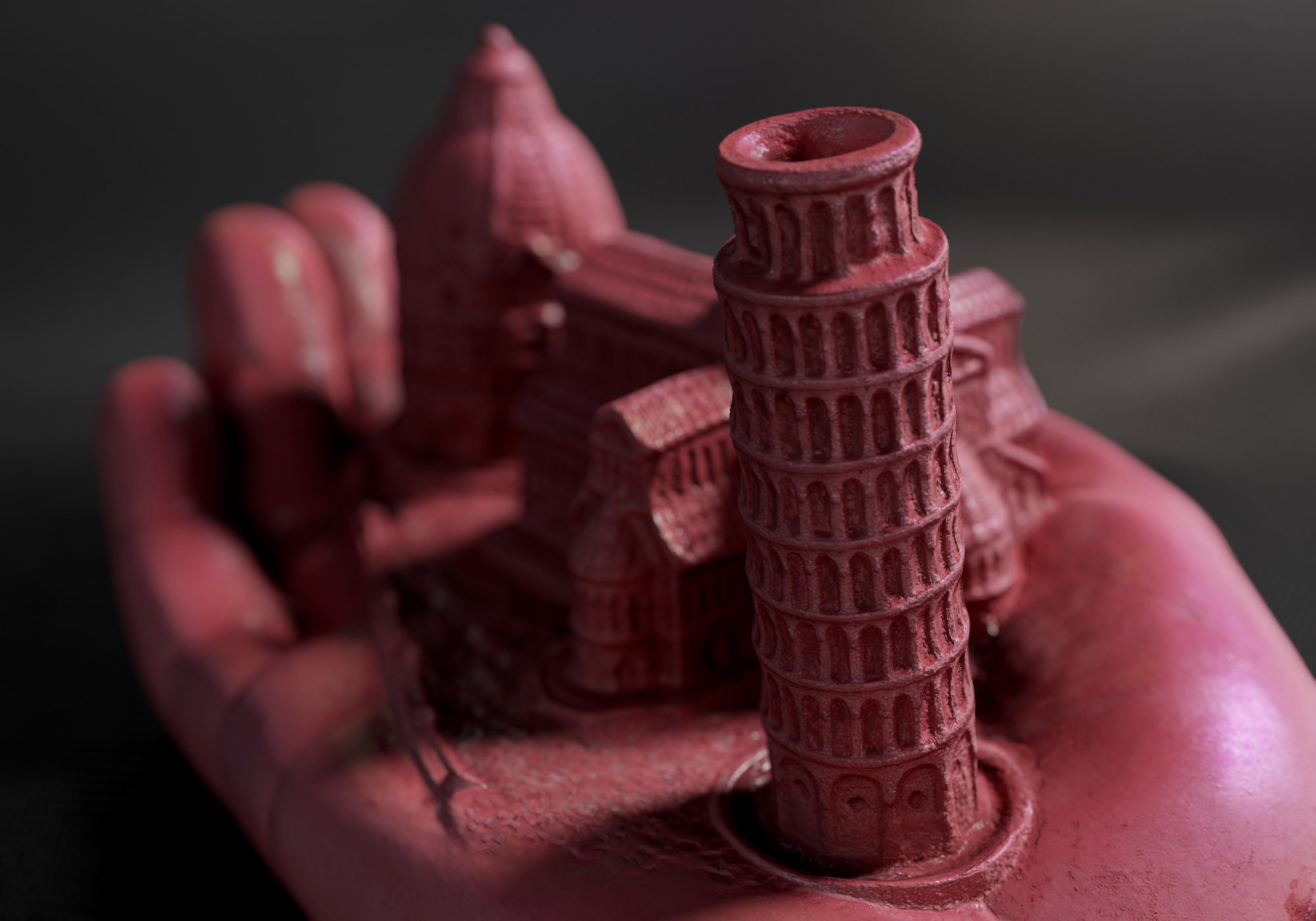 Decoration - Kitsch Di Pisa  Statue 01 - Low-poly 3D model_36