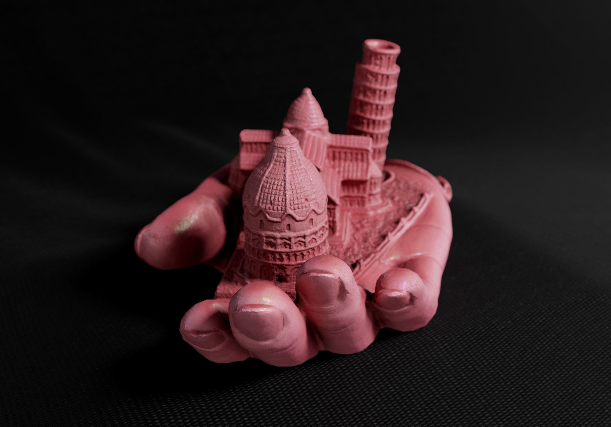 Decoration - Kitsch Di Pisa  Statue 01 - Low-poly 3D model_8