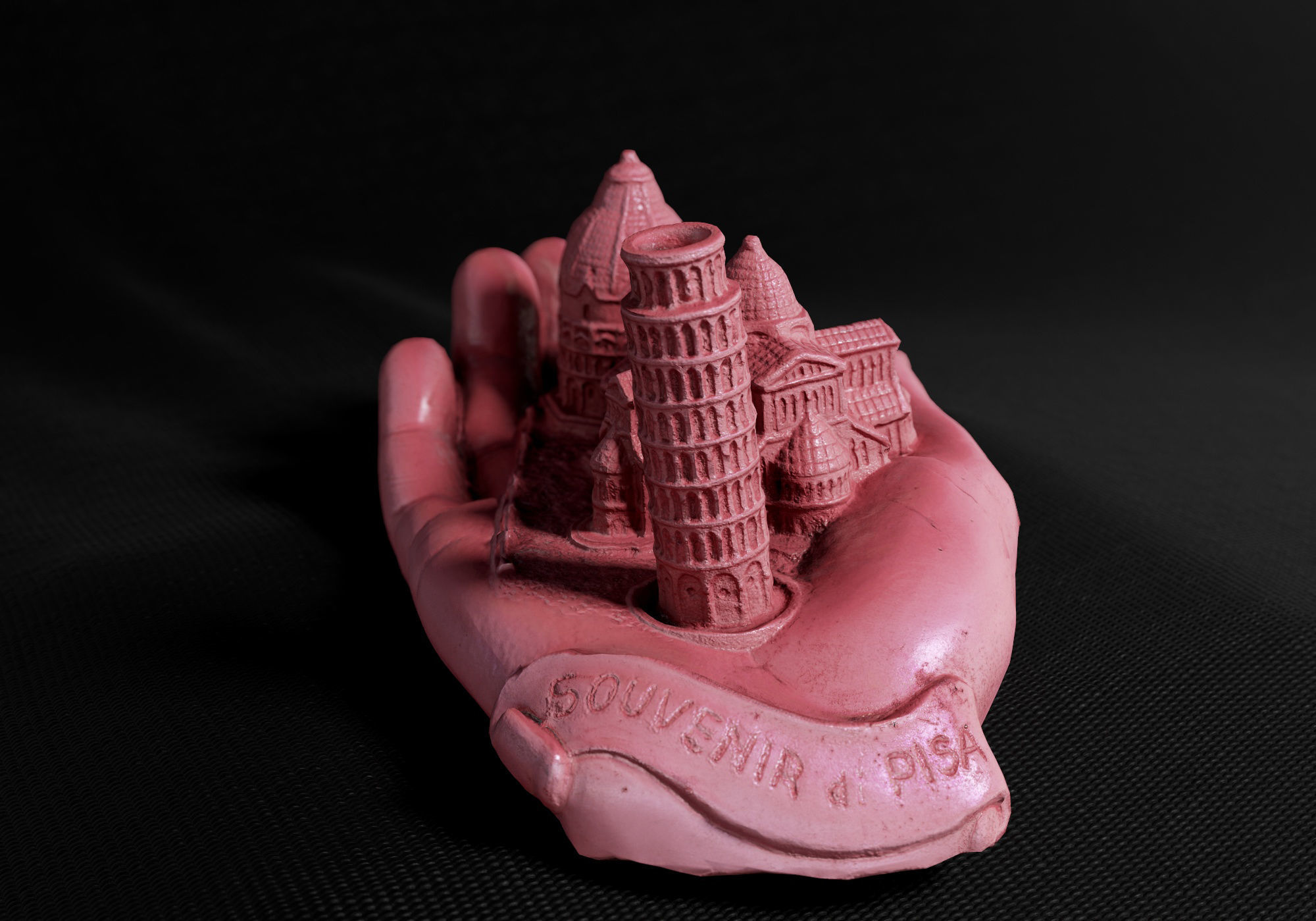 Decoration - Kitsch Di Pisa  Statue 01 - Low-poly 3D model_19