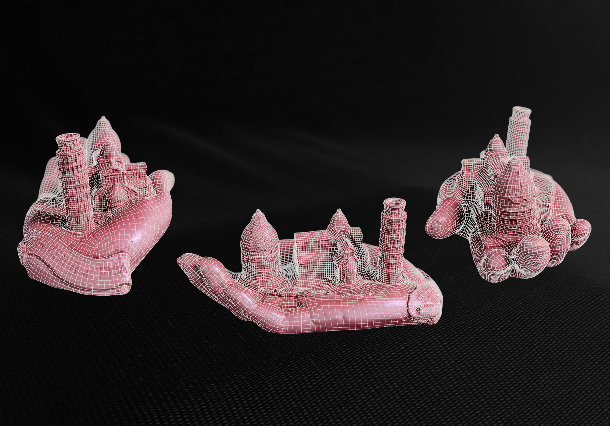 Decoration - Kitsch Di Pisa  Statue 01 - Low-poly 3D model_39