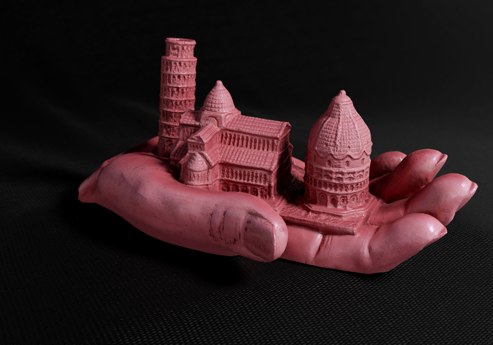 Decoration - Kitsch Di Pisa  Statue 01 - Low-poly 3D model_12