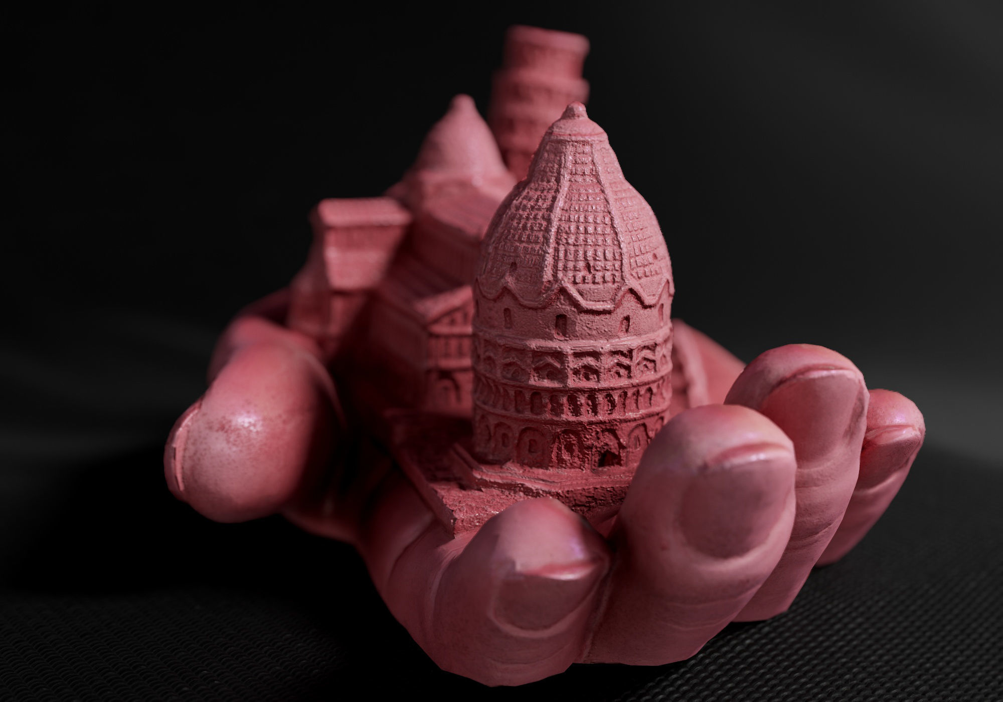 Decoration - Kitsch Di Pisa  Statue 01 - Low-poly 3D model_29