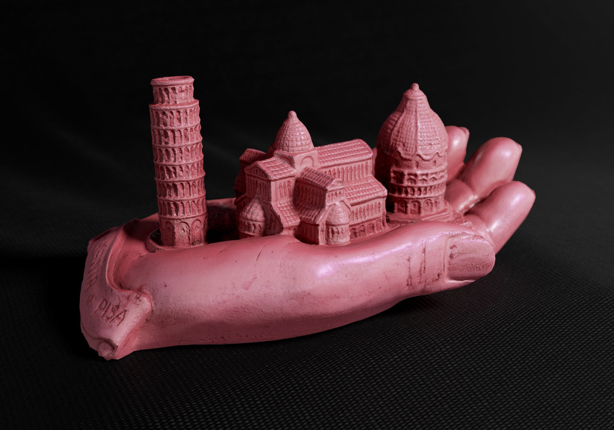 Decoration - Kitsch Di Pisa  Statue 01 - Low-poly 3D model_15